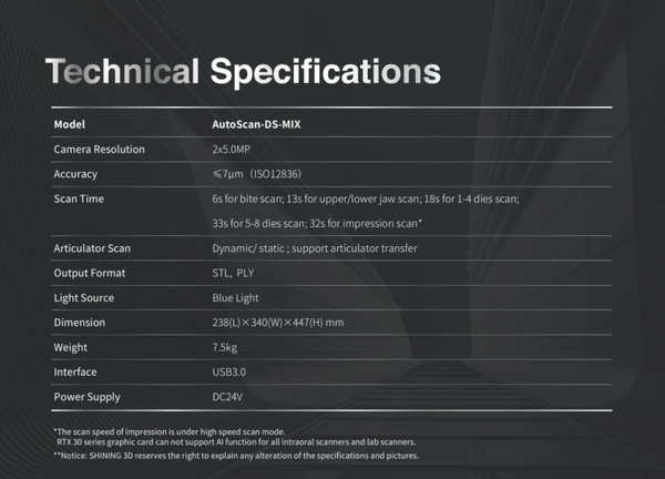 Shining 3D Scanner - Two  models to choose from !