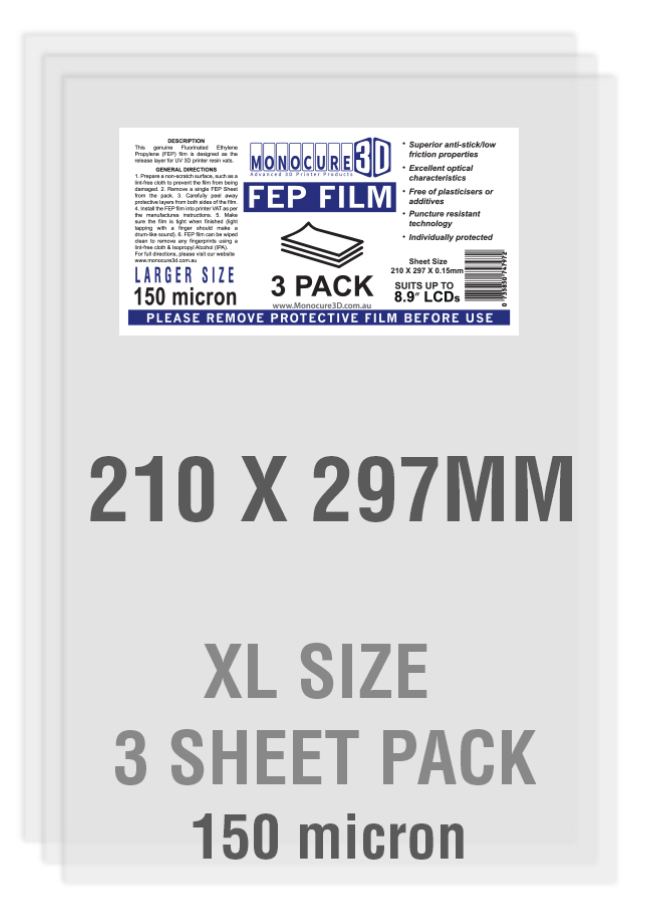 XL FEP FILM (3 Sheet Pack)