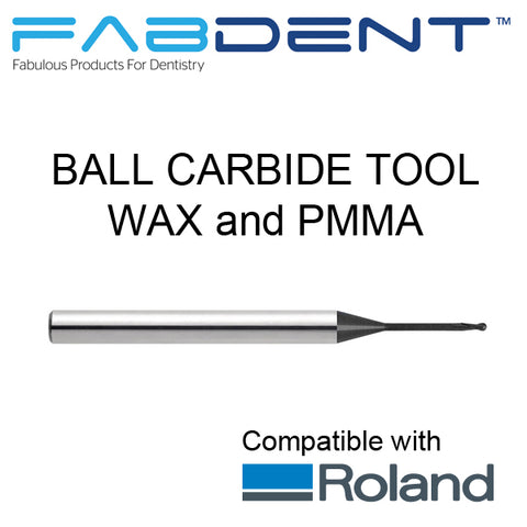 Fabdent Roland Compatible CarbideTool for DWX-50, DWX - 51D, DWX - 52DC for Wax and PMMA