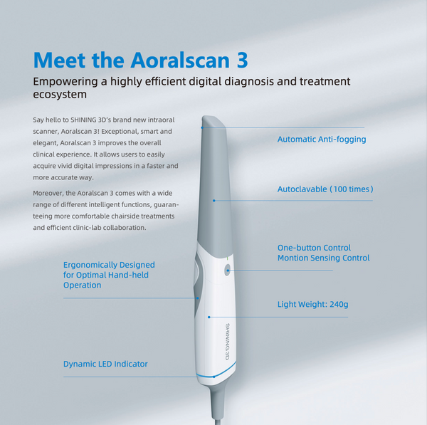 Shining 3D Scanner  AORALSCAN 3 NEW MODEL