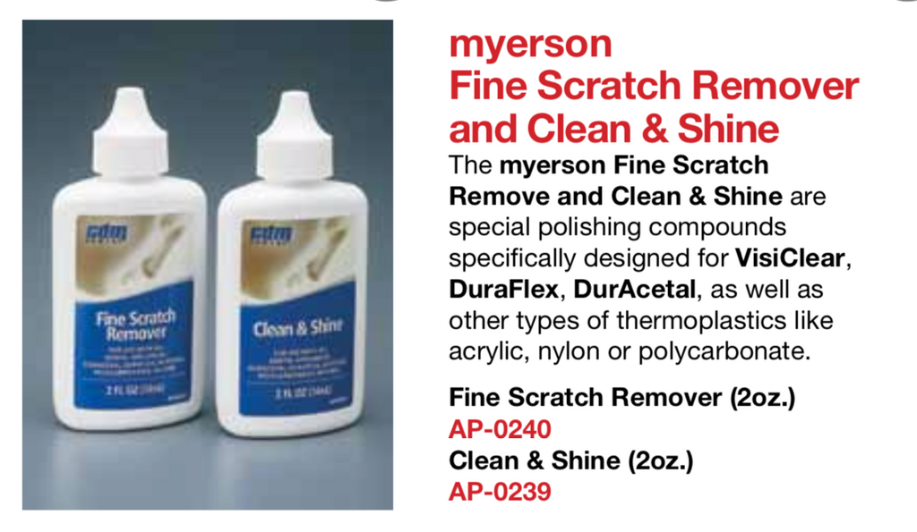 Fine Scratch Remover and Clean and Shine - Myerson